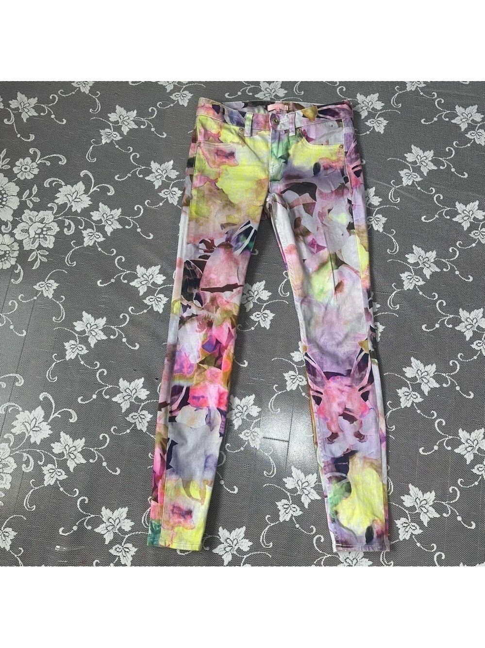 Ted Baker Floral Skinny Jeans Sz 25